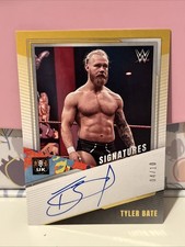 Tyler Bate 2022 Panini NXT UK WWE Wrestling Autograph Gold #4/10