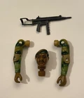 G.I. GI JOE gijoe 1983 STALKER BODY PARTS + GUN LOT weapon r+l arm head FREESHIP