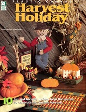 HARVEST HOLIDAY Plastic Canvas Pattern Leaflet Fall Home Decor Pumpkin Scarecrow