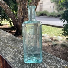 Botella de zarzaparrilla Joy's - The Edwin W. Joy Co. San Francisco azul aguamarina