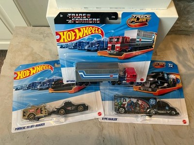 Hot Wheels Track Fleet Porsche 911 Off Roader Optimus prime, Hype Haulr Lot of 3