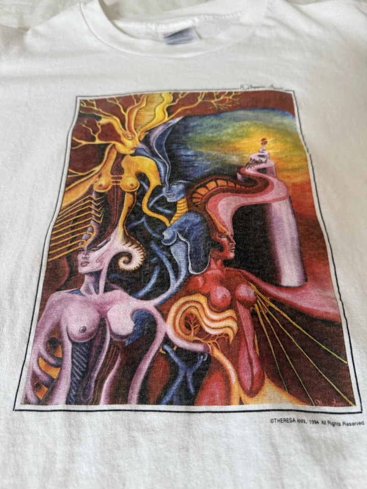 Vintage 90’s Mystical Boobies art Shirt Men’s Xl - Image 3 of 4