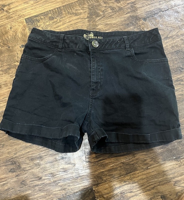 Black Jean Shorts Size 16 Girls Copper Key 