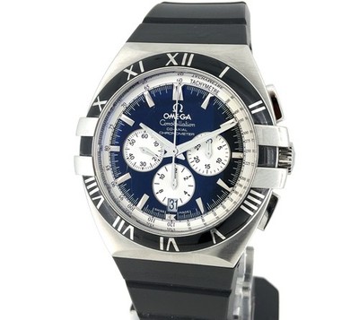 Omega Constellation Double Eagle 41mm Auto Chronograph Rubber Strap 1819.51.91