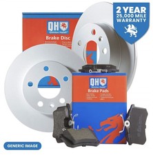 QH Rear Solid Discs Pair & Rear Pads Braking Axle Set Fits Hyundai Santa Fe