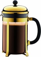 Bodum Chambord Kaffeebereiter French Press Chrom 12 Tassen Metallrahmen 1.5L