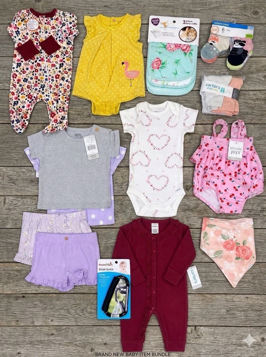 NWT/NWOT-22pc Gerber/COM Clothing & Accessories Lot, Size NB-3/6M