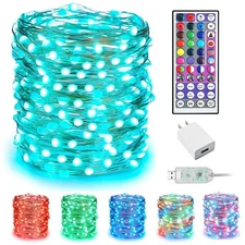 Minetom Upgraded Color Changing Fairy String Lights - 33 ft 100 LED 24 Colors...