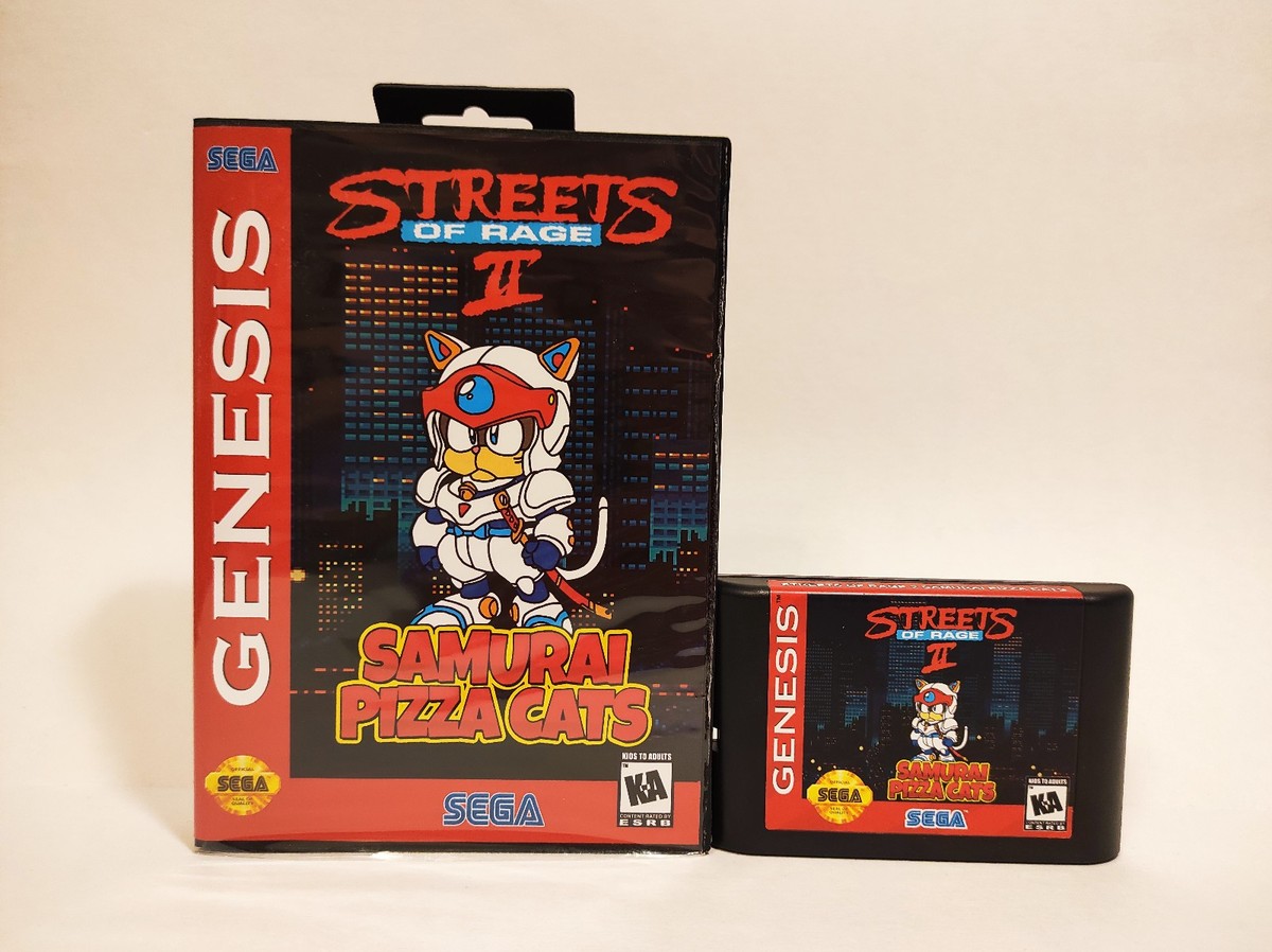 Streets of Rage 2 x Samurai Pizza Cats for Sega Genesis/Mega Drive