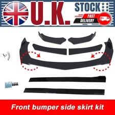 Front Bumper Lip Spoiler+ Side Skirt Extension For Subaru WRX STI Legacy Impreza