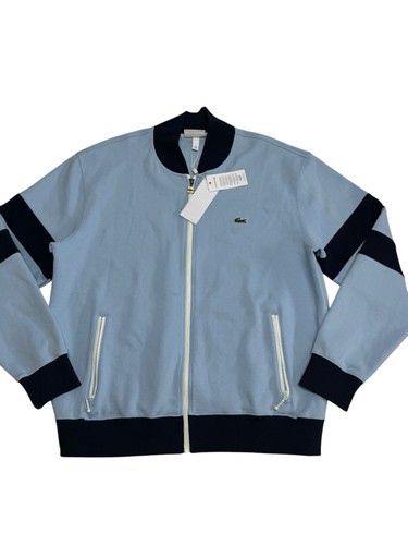 Lacoste Heritage Teddy Bomber Style Zip Jacket Light Blue Men’s Size XL - Picture 1 of 11