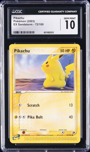 Pikachu graded CGC 10 for sale on eBay