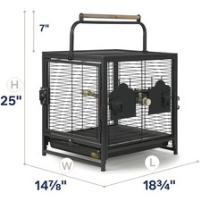 Portable Bird Cage - Travel Carrier for Small Parrots