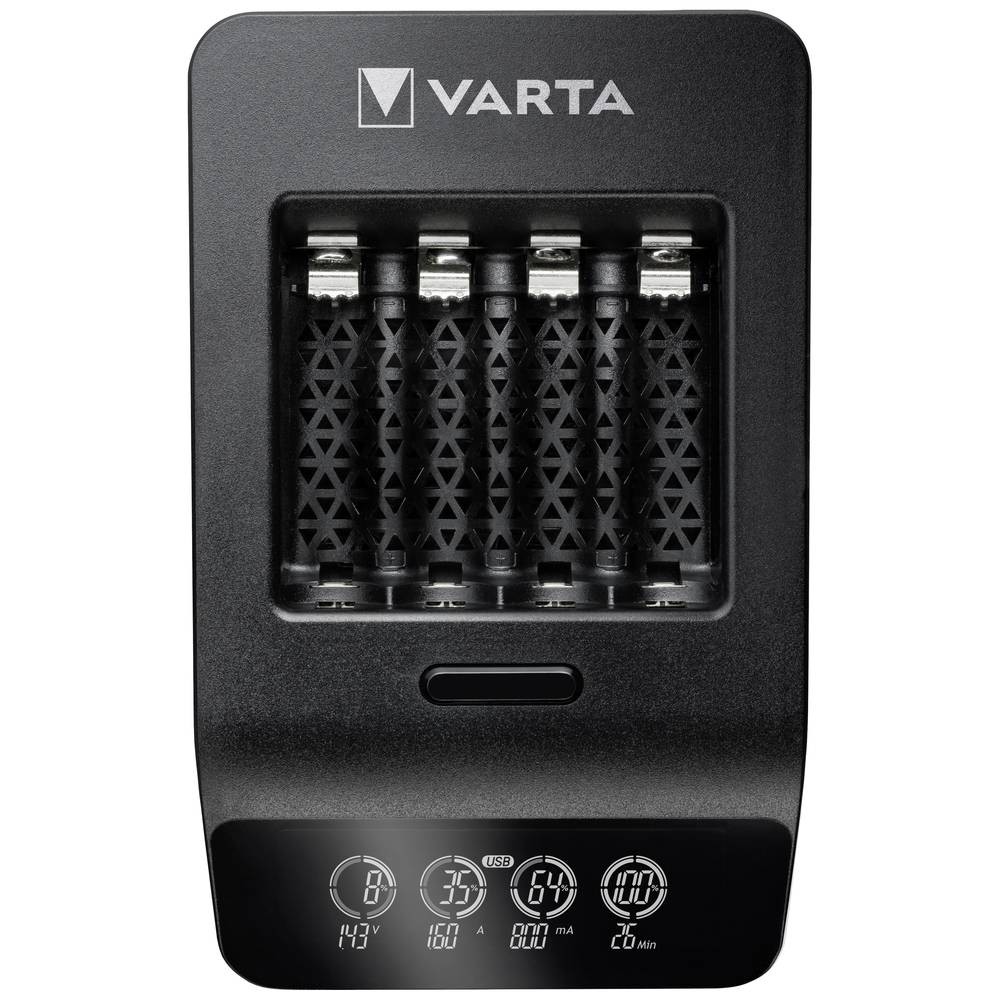 Varta LCD Smart Charger+ chargeur de piles NiMH AAA et AA avec 4 accus 56706