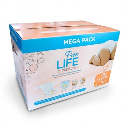 BEBE CASH Freelife - Babywindeln Gr. Mini 3-6 kg - 112 St. Megapack