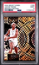 2024 Panini Select WNBA #180 Jackie Young Prizms Bronze Checker PSA 9 #/49