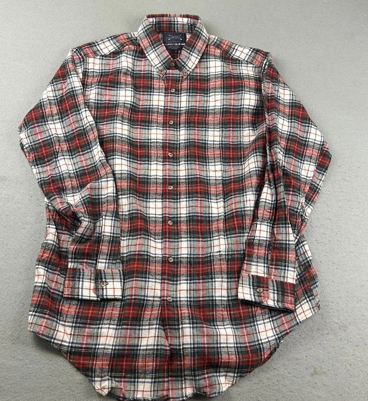 Arrow Shirt Mens 1LT Red Plaid Flannel Long Sleeves Button U