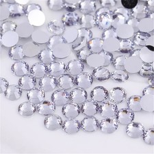 3000 Pieces SS6 2mm Flatback Rhinestones Clear Glass Round Gems Crystals for ...