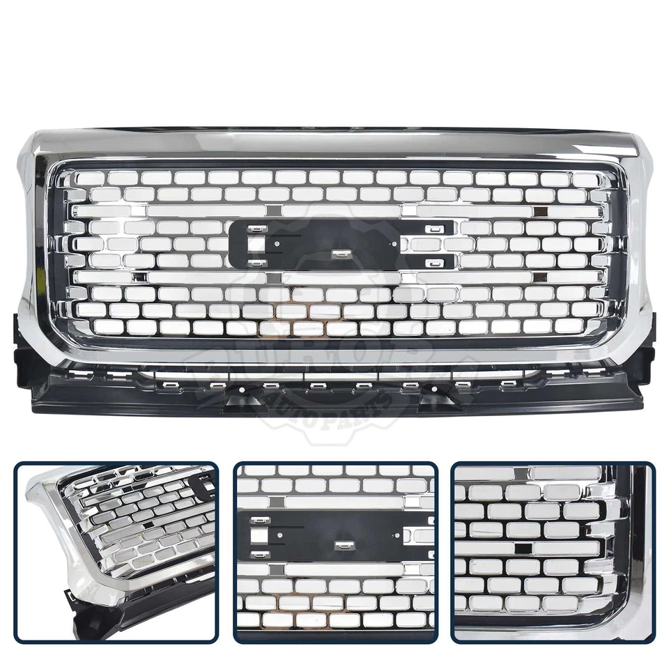 Хромированная верхняя решетка радиатора переднего бампера для GMC Canyon Denali 2015-2020 годов выпуска 84733974 - Изображение 4 из 4