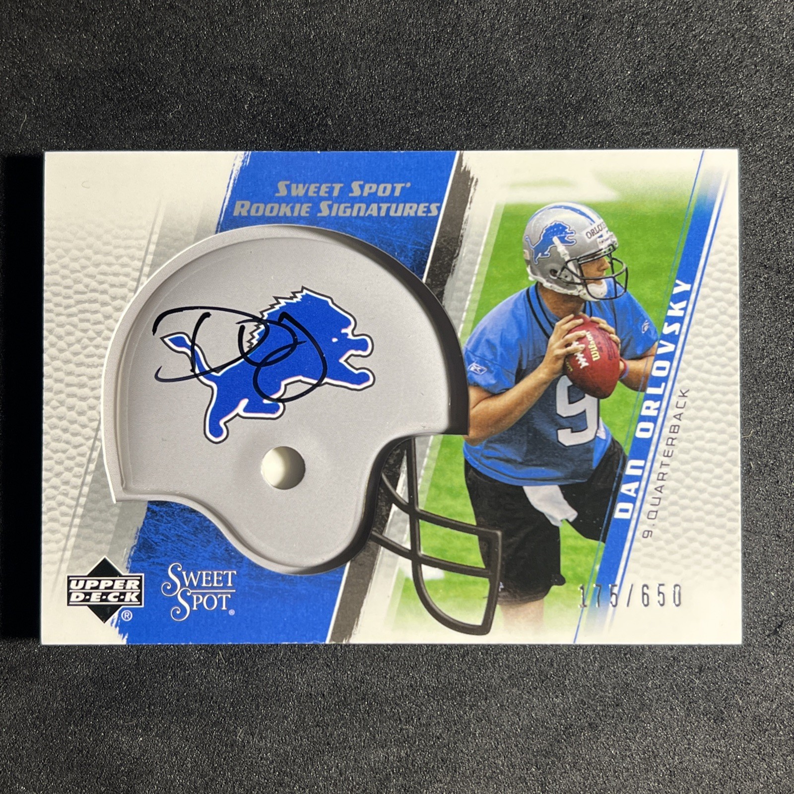 Dan Orlovsky Upper Deck Sweet Spot #246 Autograph