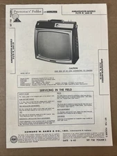 Vintage Sams Photofact Schematic 6-1965 AMBASSADOR MODELS PV19- R, UHF-19