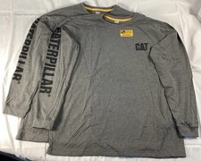 Caterpillar Men's Trademark Banner Long Sleeve T-shirts X2 Dark Gray Size 2XL