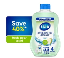 Dial Antibacterial Foaming Hand Soap Refill, Fresh Pear, 30 fl oz