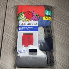 FRUIT OF THE LOOM BOYS BOXER BRIEFS 5 PACK SIZE XL 16-18 SCHOOL CASUAL