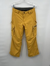 BURTON DRYRIDE Ski Snowboard Pants Goldenrod Youth Medium 10-12 EUC