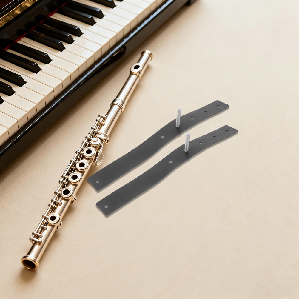 8 Pezzi Cinghie Supporto Pianoforte Elettrico - Cinghia di Fissaggio Regolabile in Gomma - Tastiera foto 2