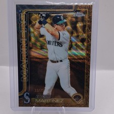 Topps Gilded Collection Edgar Martinez #153 Mariners Gold Wave Refractor /75