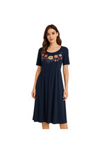 Caite Anthropologie size M floral embroidery boho effortless festival dress