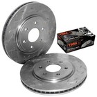 <!--F#f_0-->2 Front Brake Rotors + Set Disc Pads Navara D40 Ute 2wd 4x4 2005-12 16