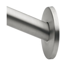 Moen 65-F-BS 60 in Low Profile Curved Shower Rod Flange Brushed Stainless Steel