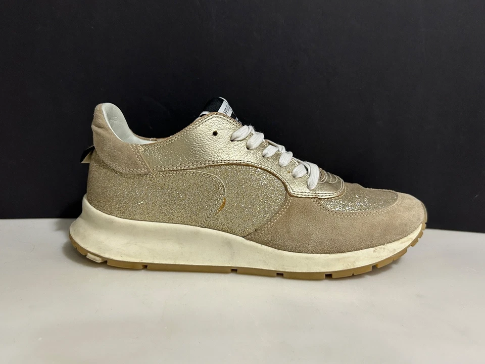 Zapatillas Philippe Modelo Mujer Talla 40 EU 9.5 US Dorado Monte Carlo Hechas en Italia Foto 2 de 4
