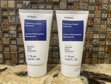 Bundle 2 Korres Greek Yoghurt Foaming Cream Cleanser 2.54oz each- 5.08oz Total