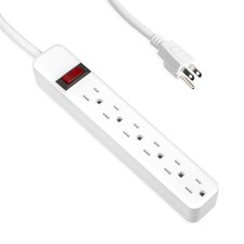 6 Outlet Surge Protector Power Strip -14/3 Surge Suppressor-25 Ft Long Extension