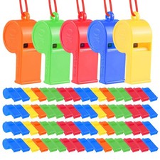72Pcs Plastic Whistles, Bulk Whistles, Training Sports Whistles with La
