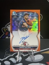 2023 Bowman Chrome Maick Collado 1st True Orange Auto 04/25 Cleveland