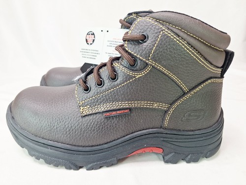Skechers Burgin Tarlac Steel Toe Work Boots, Mens Size 8, Style 77143 - Picture 2 of 8