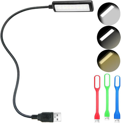 USB Laptop Light with Adjustable Gooseneck, 3 Color X 3 Brightness + 3 Mini LED 