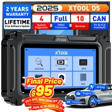 XTOOL D5 Auto Engine ABS SRS AT System Diagnostic Tool OBD2 Scanner 9+ Services