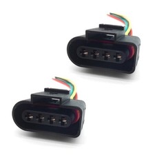 2 PCS Automotive Ignition Coil Female Connector Plug Wiring Harness Leads,