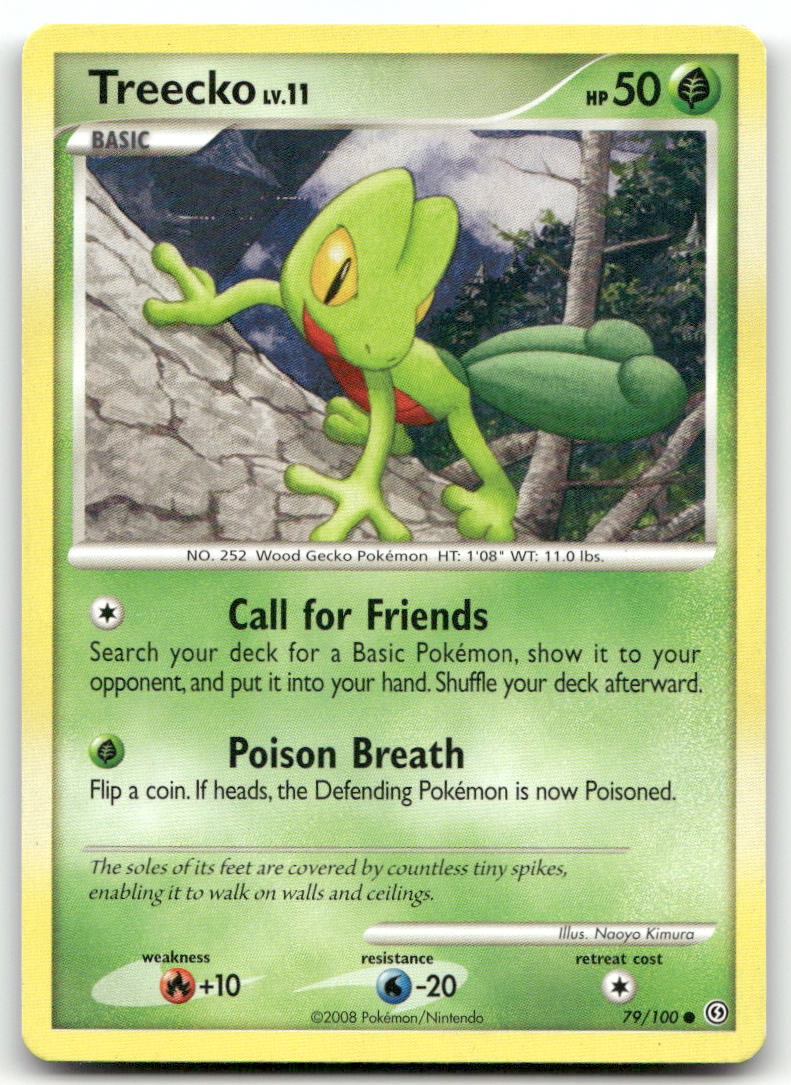 Treecko 79/100 Common Stormfront Pokemon Lightly Played
