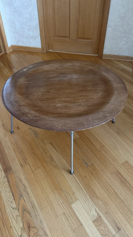 Mesa de centro Herman Miller Eames CTM de madera contrachapada moldeada de metal de colección años 50 Nelson años 50 Foto 4 de 4
