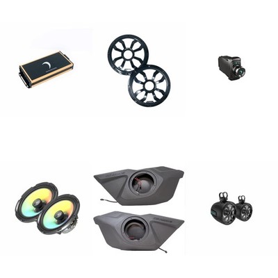 Diamond Audio '20-24 RZR Pro Upgrade Bundle - Bluetooth source unit, front do...