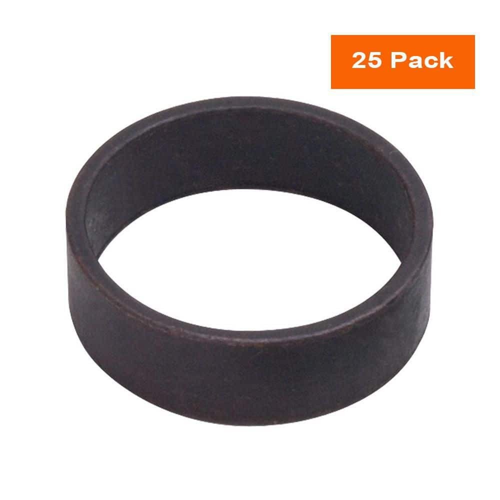 PEX Crimp Rings 3/4in Copper 25-Pack Plumbing Fittings Pipe Tubing Connector