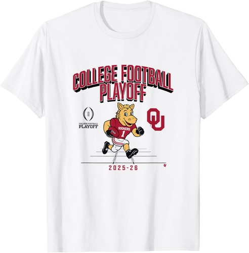 Oklahoma Sooners College Football Playoff Mascot Text 2025 T-Shirt