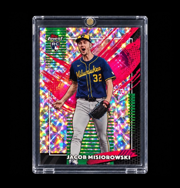 Jacob Misiorowski Rookie Red Diamond Refractor 2026 Topps Finest RC Brewers