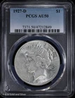 1927-D $1 Peace Silver Dollar PCGS AU 50